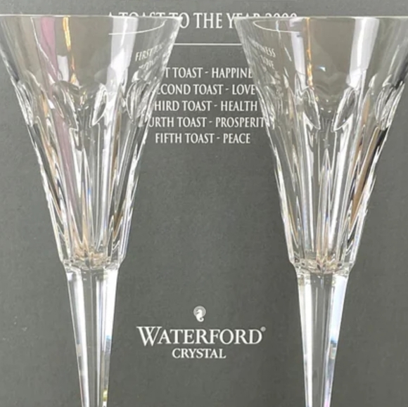 4 WATERFORD CRYSTAL Champagne flutes in excellent, unused condition! - Picture 11 of 11